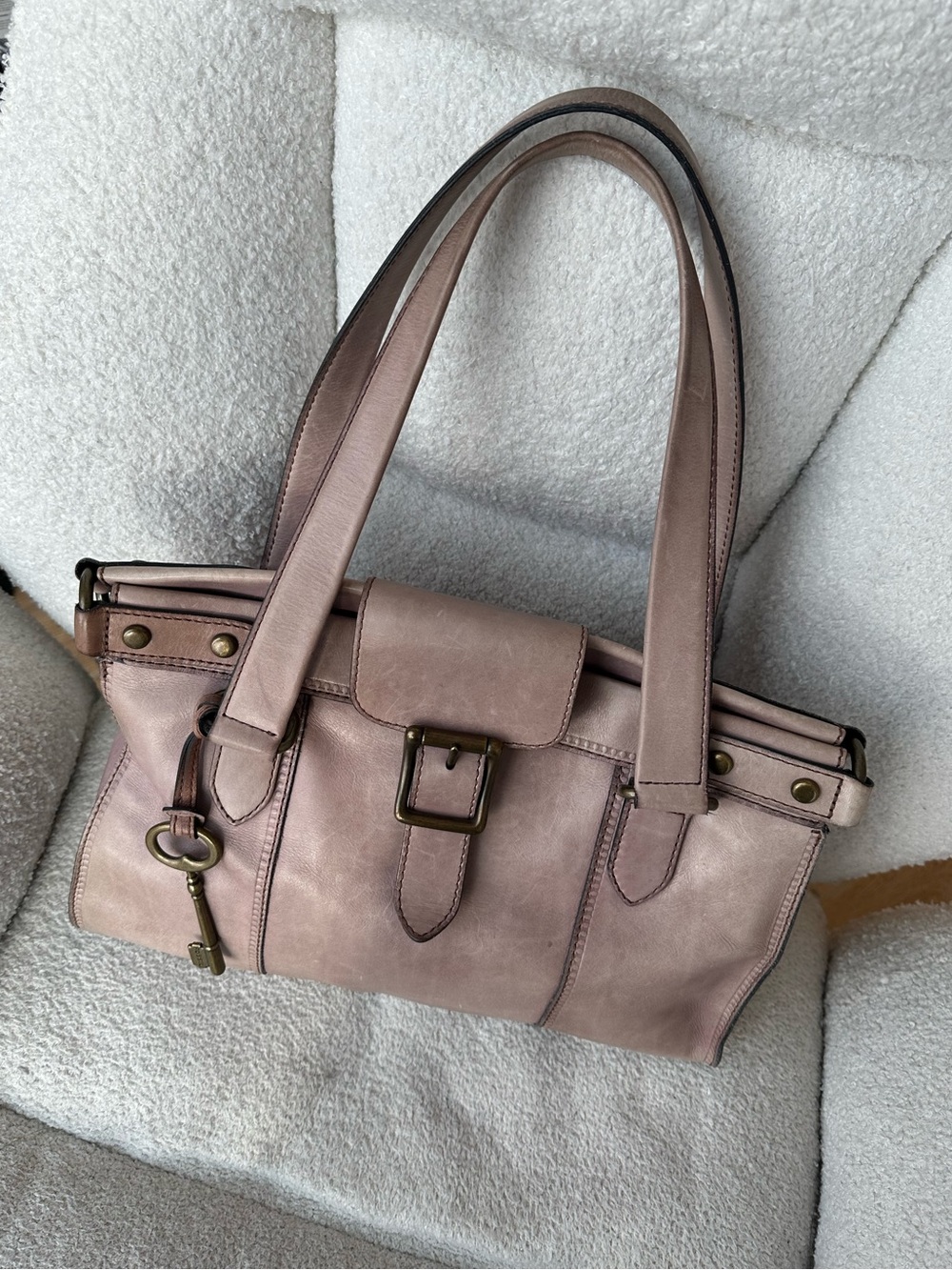 Fossil mauve pink tote